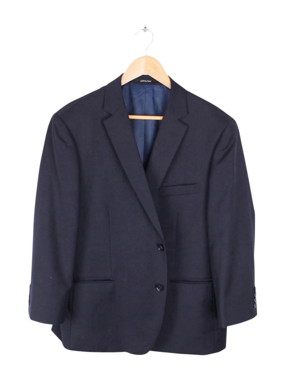 Mantoni 100% Fine Wool Navy Two Button‎ Sport Coat Blazer 46R Mens